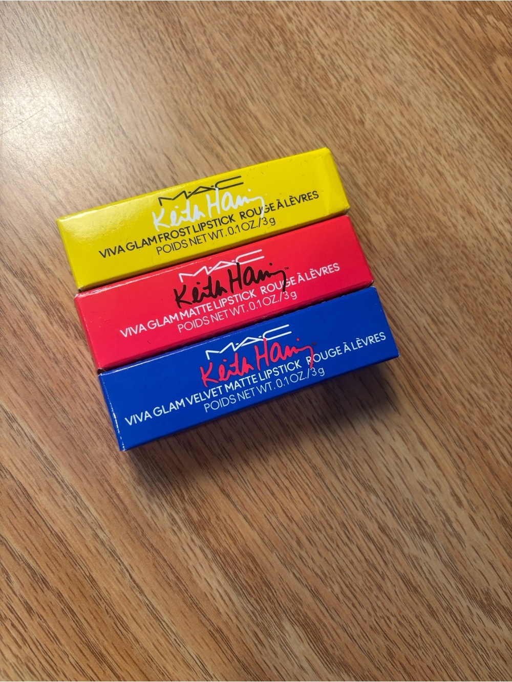 MAC Viva Glam Keith Haring Lipstick Set — Yellow, Red, Blue